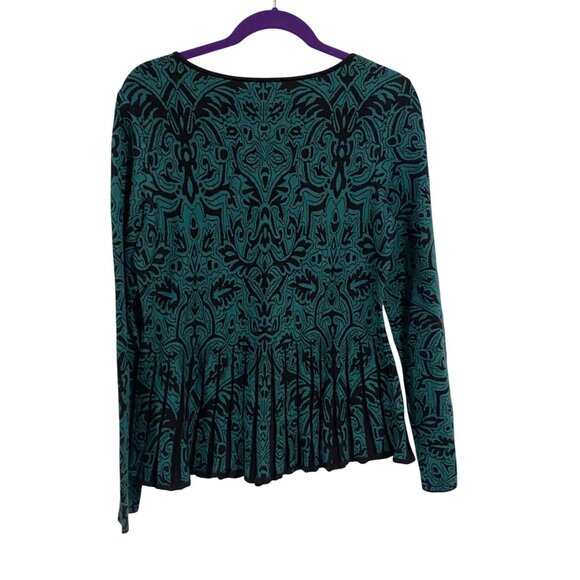 Peruvian Connection Orinda Top‎ Turquoise and Black Size S NWT - Picture 6 of 8